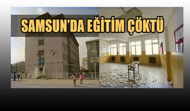 Samsun’da Okul Tavanı Çöktü.