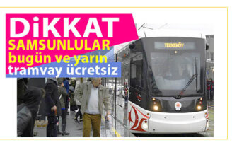 Samsun’da Tramvaylar 2 gün Ücretsiz